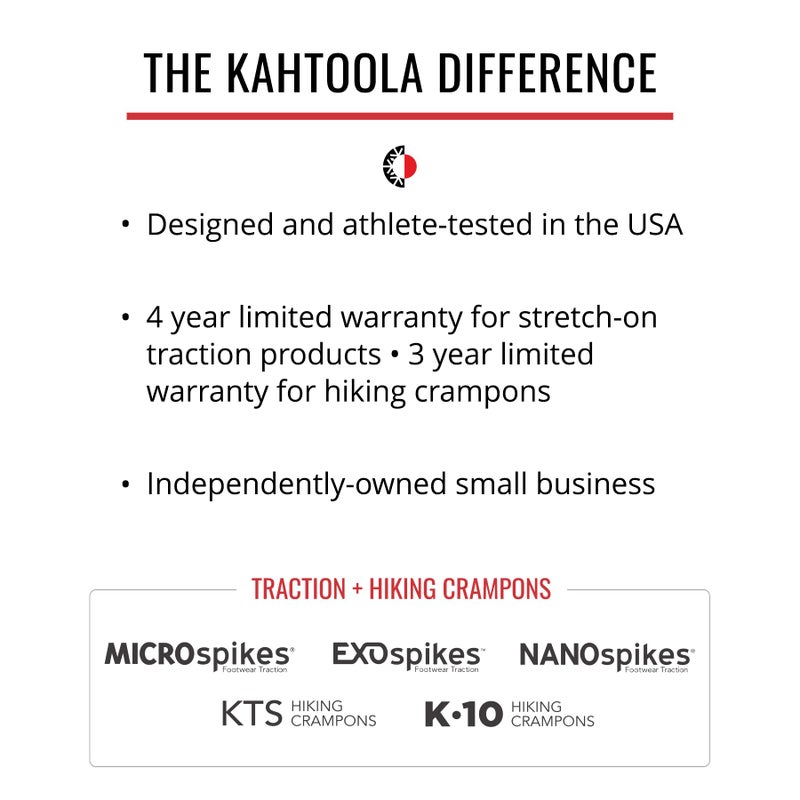 Kahtoola EXOspikes Footwear Traction for Winter Hiking & Running in Snow, Ice & Rocky Terrain - Black - Medium - Image 5